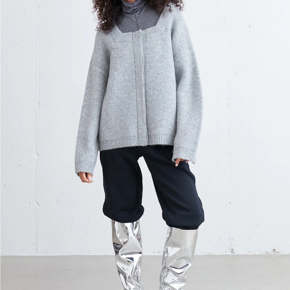 Gray Women's Sweater | OAK + FORT - Picture 4 of 6
